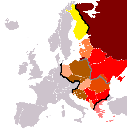 Karta över Öst- och centraleuropa