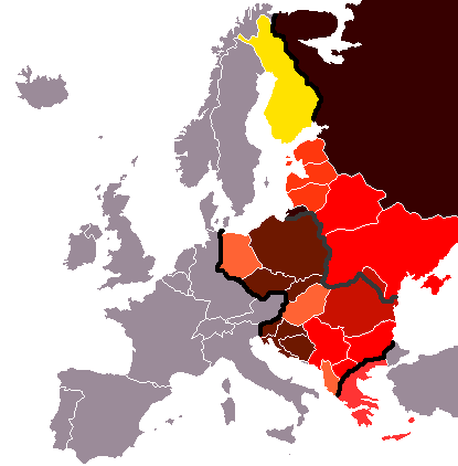 Karta över Öst- och centraleuropa